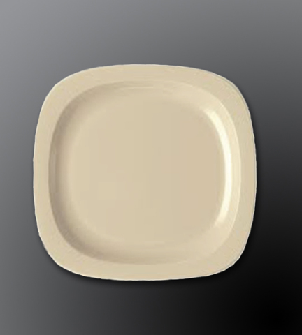 Narrow Rim Ceramic Dinnerware Dover White Square Plate 8" Sq.